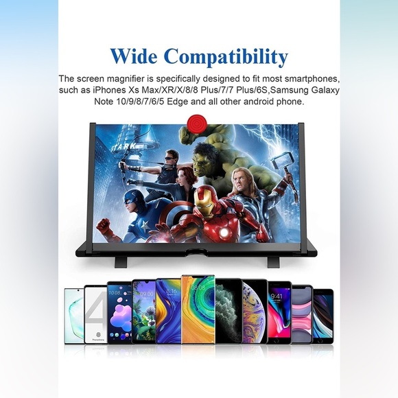 13” Screen Magnifier For Cell Phone 3D Magnifying Projector Screen Enlarger - Picture 4 of 6